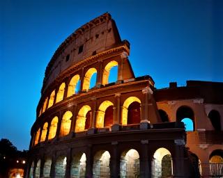 The Parthenon in Athens at night under a full moon
